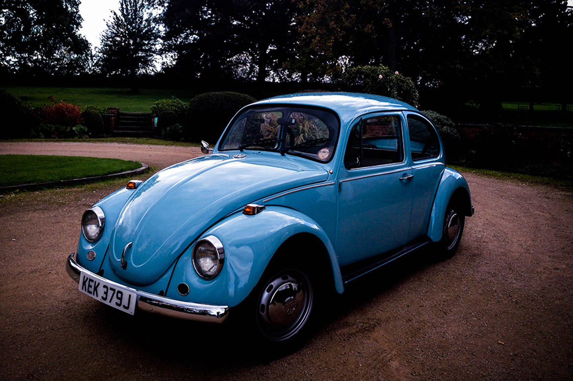 Borrowed and Blue VW Wedding Car
