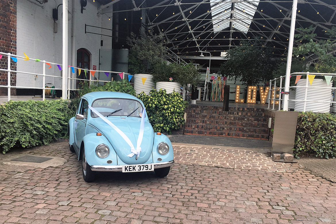 Borrowed and Blue VW Wedding Car